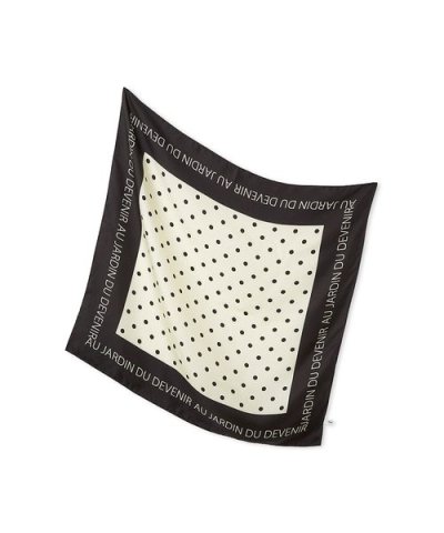 サテンシルクドットスカーフ