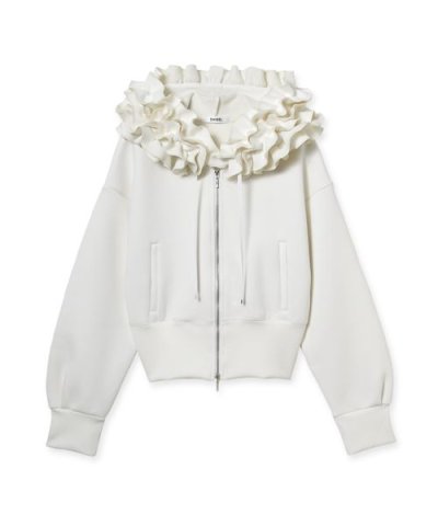 フリルショートジップパーカー