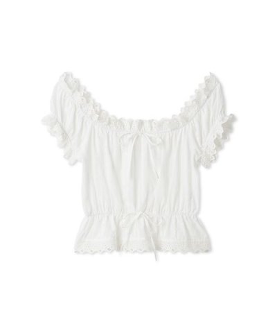 2wayフリルレースブラウス