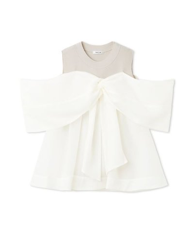 ニットコンビペプラムトップス