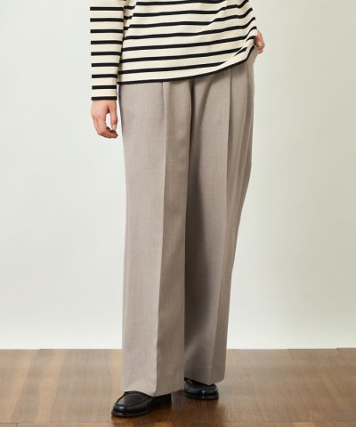 GREY LABEL 2プリーツワイドスラックス
