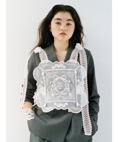 [L.B CANDY STOCK]ビジューエプロン