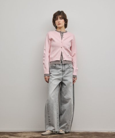 レイヤード風ニットカーディガン