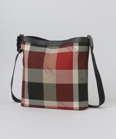 クレストブリッジチェックロゴプリント縦長ショルダー