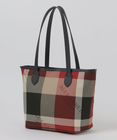 クレストブリッジチェックロゴプリントトート