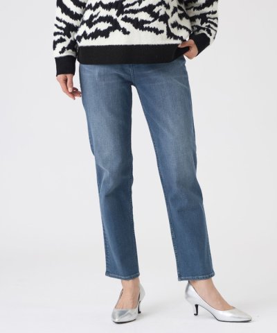 【L】【ウォッシャブル】ストレッチデニムパンツ