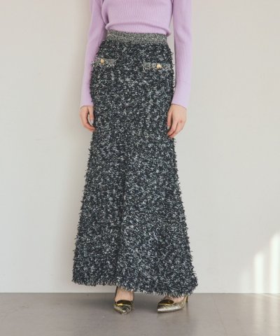 ツイーディーニットスカート