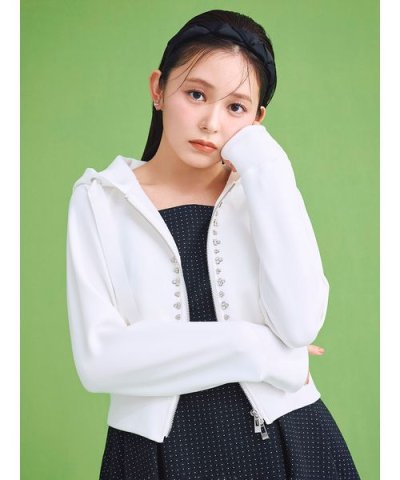 【UVカット】【洗える】フロントビシューフーディー