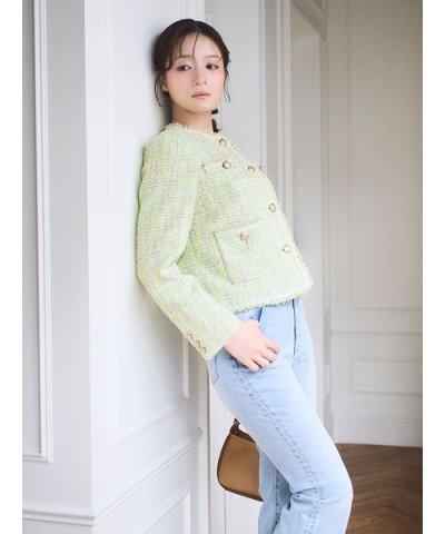 【セットアップ対応】フリンジツイードジャケット