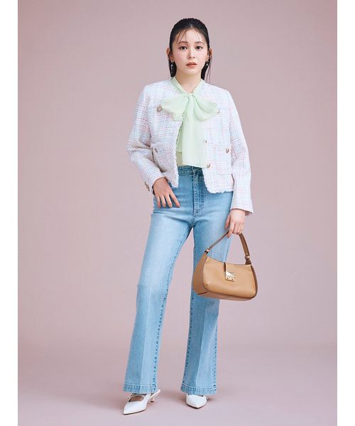 セットアップ対応】フリンジツイードジャケット(508707529)｜阪急