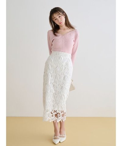 【WEB限定サイズ】ハートレースタイトスカート