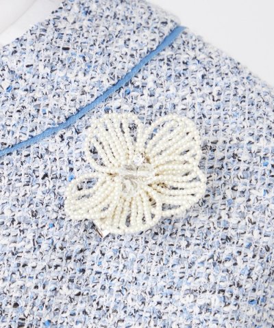 パール編みブローチ