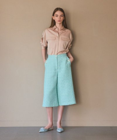 ツイードクロップドパンツ