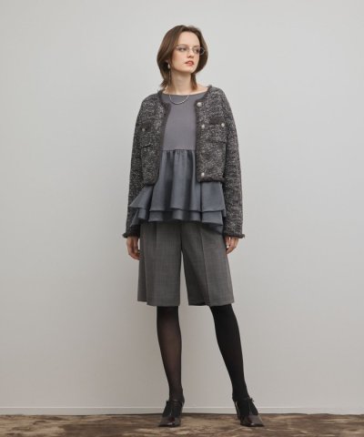 スーツ地ハーフパンツ