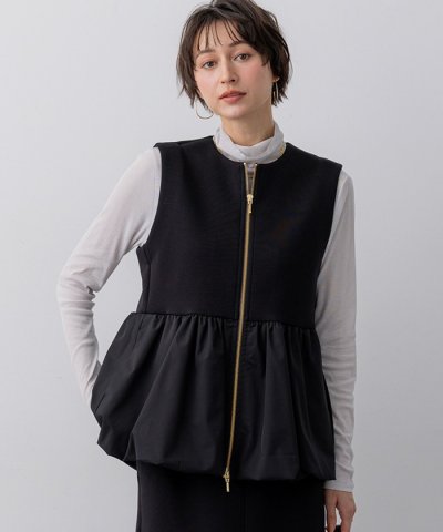 コットンダンボール ペプラム ジレ アウター