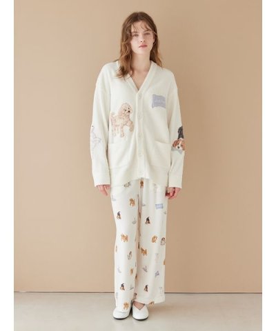 【UNISEX】プレイフルDOG柄ロングパンツ