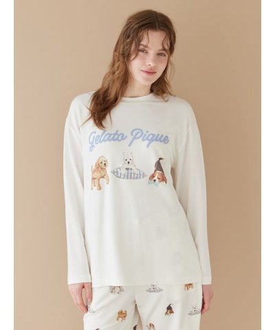 【UNISEX】プレイフルDOGワンポイントロンT