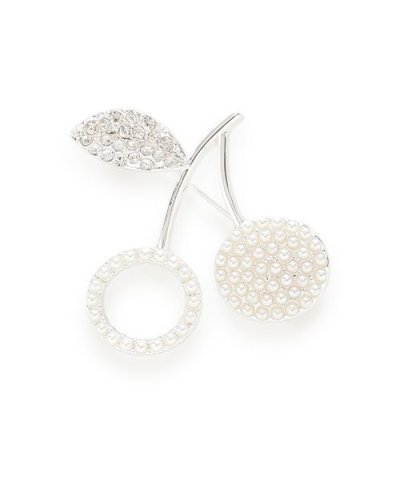 ビジューチェリーピアスブローチ