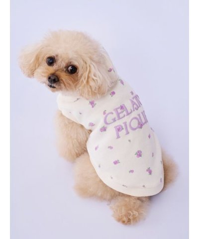 【CAT&DOG】フラワー柄裏毛フーディー