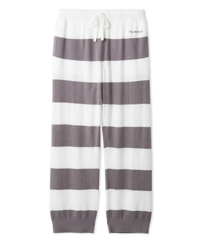 【HOMME】スムーズィー2ボーダーロングパンツ