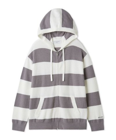 【HOMME】スムーズィー2ボーダーパーカ