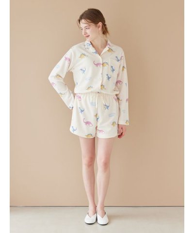 ダイナソー柄ワッフルオールインワン