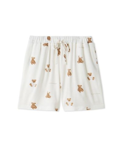 抗菌防臭バスローブベア柄ショートパンツ