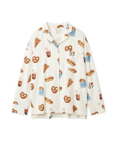 NYブランチ柄シャツ