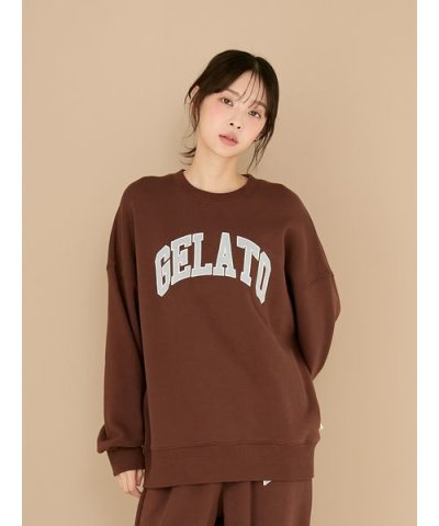 カレッジロゴ裏毛プルオーバー