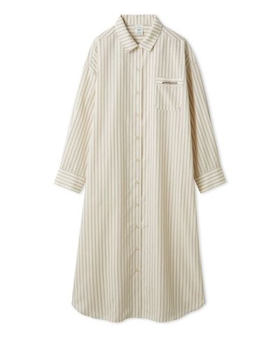 ストライプシャツワンピース