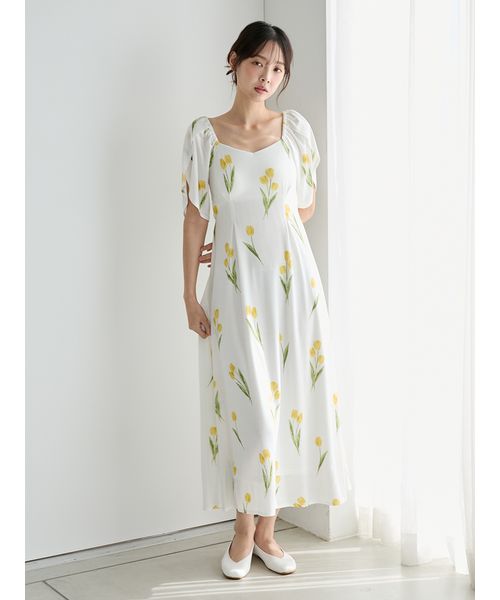 チューリップ柄カップインワンピース(508710193)｜阪急百貨店公式通販