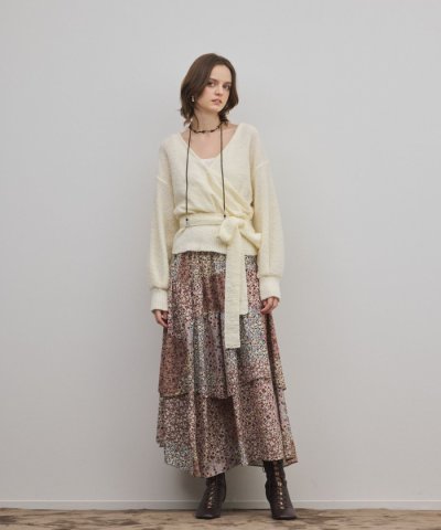 パッチワークプリントスカート