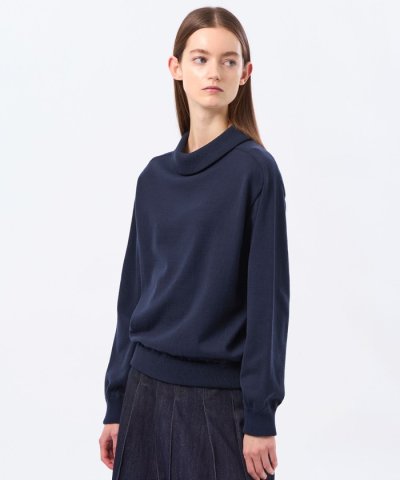 バイカラーロールニット