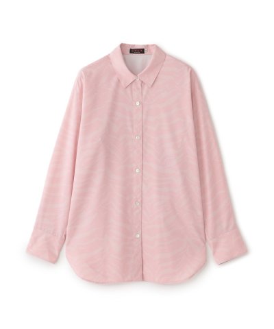 【マシンウォッシャブル】ゼブラプリントソフトタイプライターシャツ