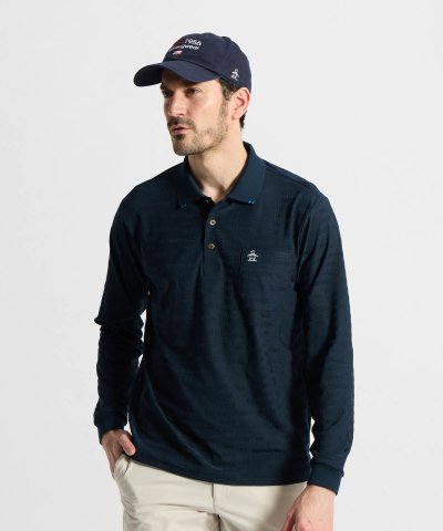 マンシングウェア Munsingwear 吸汗速乾リンクスジャカード長袖ポロシャ