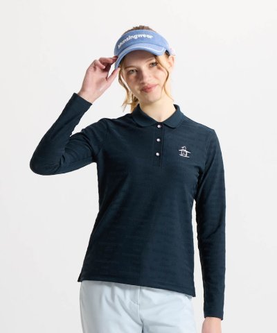 マンシングウェア MUNSINGWEAR リンクスジャカード長袖ポロシャツ