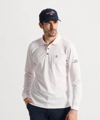マンシングウェア MUNSINGWEAR サイドメッシュ長袖ポロシャツ