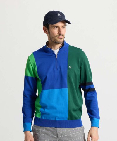 マンシングウェア MUNSINGWEAR ブロッキングインターシャクルーネックセ