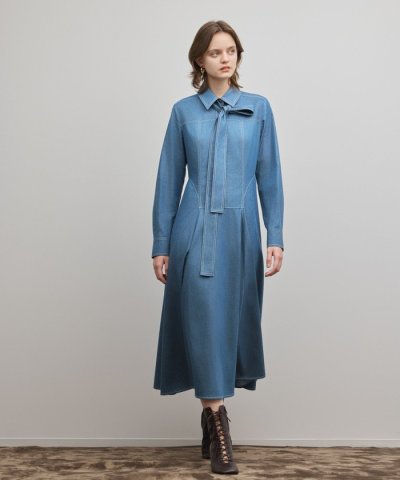 シャツフレアワンピース