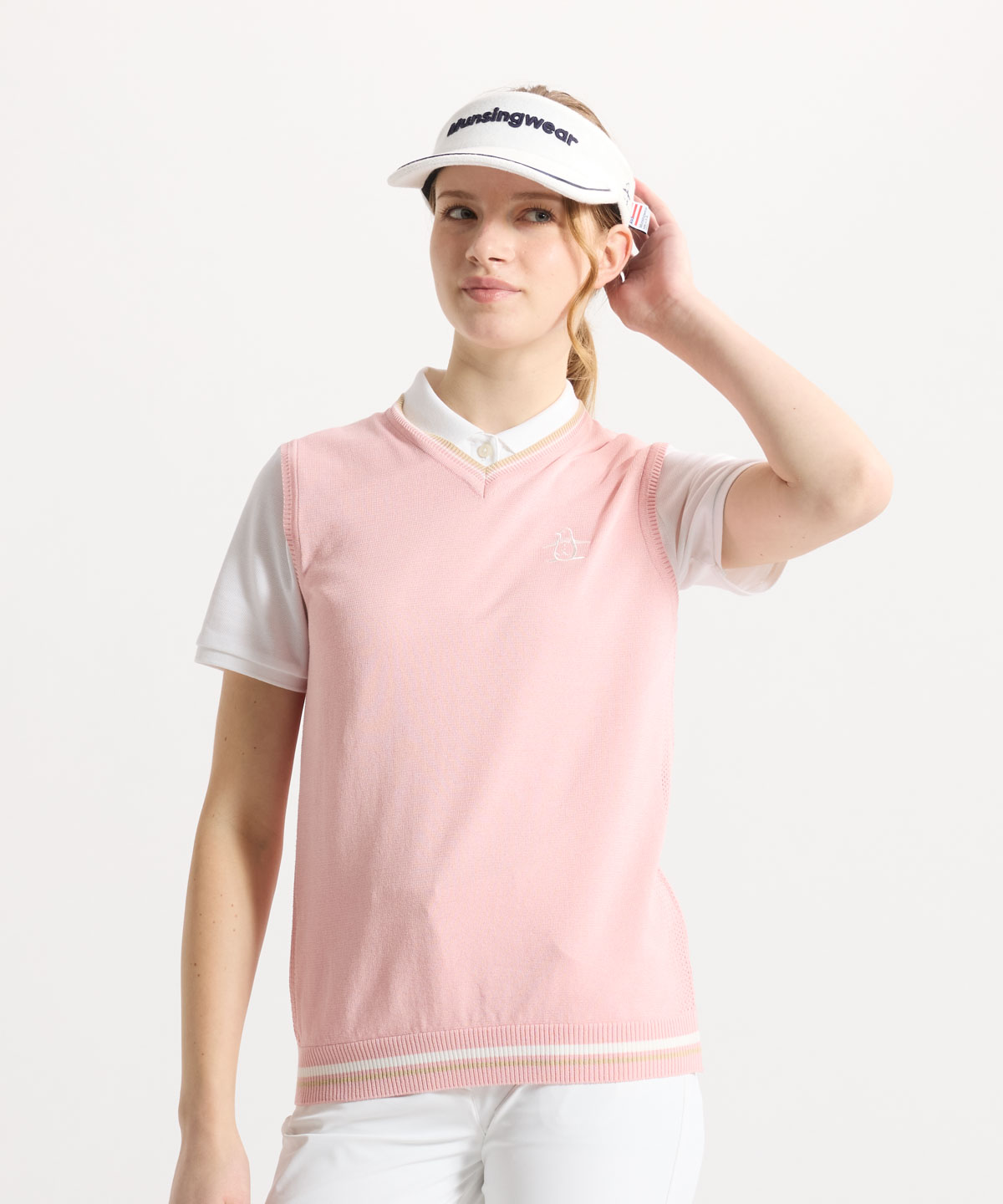 マンシングウェア Munsingwear Vネックニットベスト(508712370)｜阪急