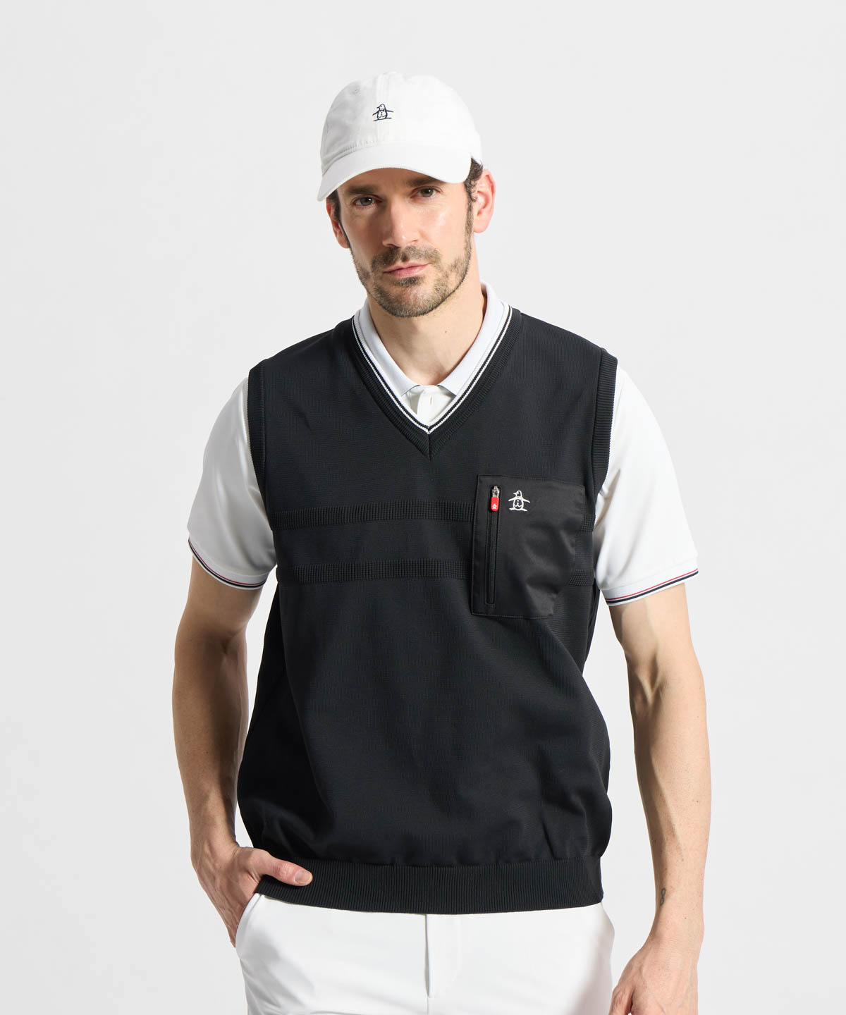 マンシングウェア Munsingwear Vネックニットベスト(508712373)｜阪急