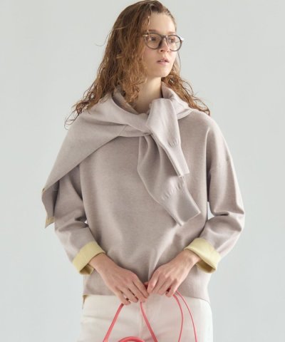 バイカラーダブルフェイス ニット