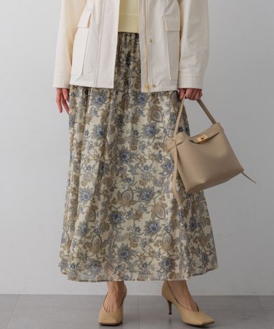 Ericaキャラコ ペイズリープリント フレア スカート