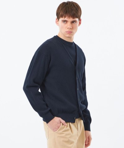 ニットカーディガン 畔調ファインニット