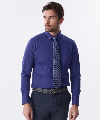 ブライトポリエステルロングスリーブシャツ