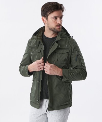 高密度ポリエステルツイルブルゾン