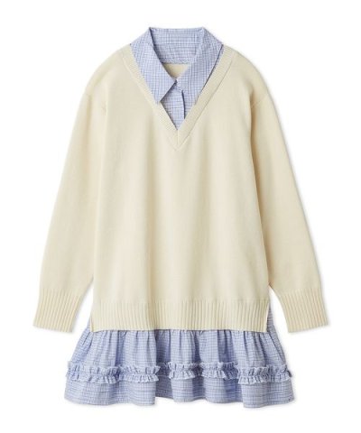 シャツドッキングミニワンピース