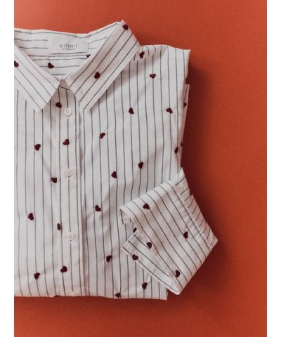 【HEART】 ハート刺繍ベーシックシャツ