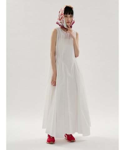 ギャザーフォルムナイロンワンピース