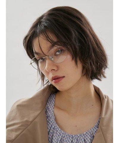 キャットアイメタルフレームメガネ